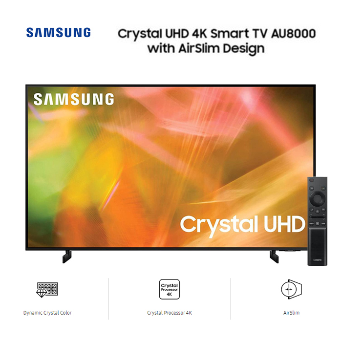 Samsung Crystal UHD 4K Smart TV (2021) 43" - 43AU8000